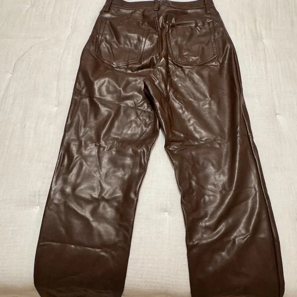 Abercrombie & Fitch Brown Leather Pants - Picture 4 of 4